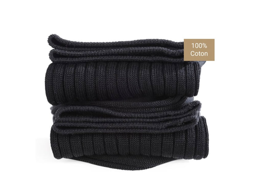 Chaussettes noir en fil d’écosse