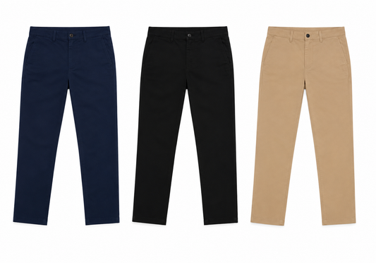Pantalon Chino Noir en Coton — AZERTI