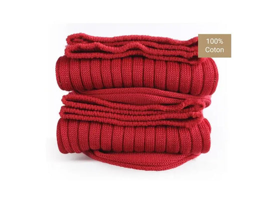 Chaussettes en fil d’écosse rouge AZERTI