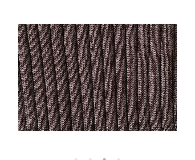 Chaussettes en fil d’écosse havane AZERTI