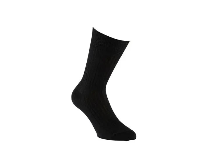 Chaussettes Homme en Fil d'Écosse Noir - Élégance Intemporelle