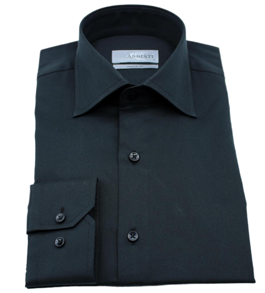 chemise noir ABBIATI pure coton