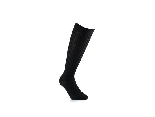 Chaussettes haute noire en fil d’écosse.