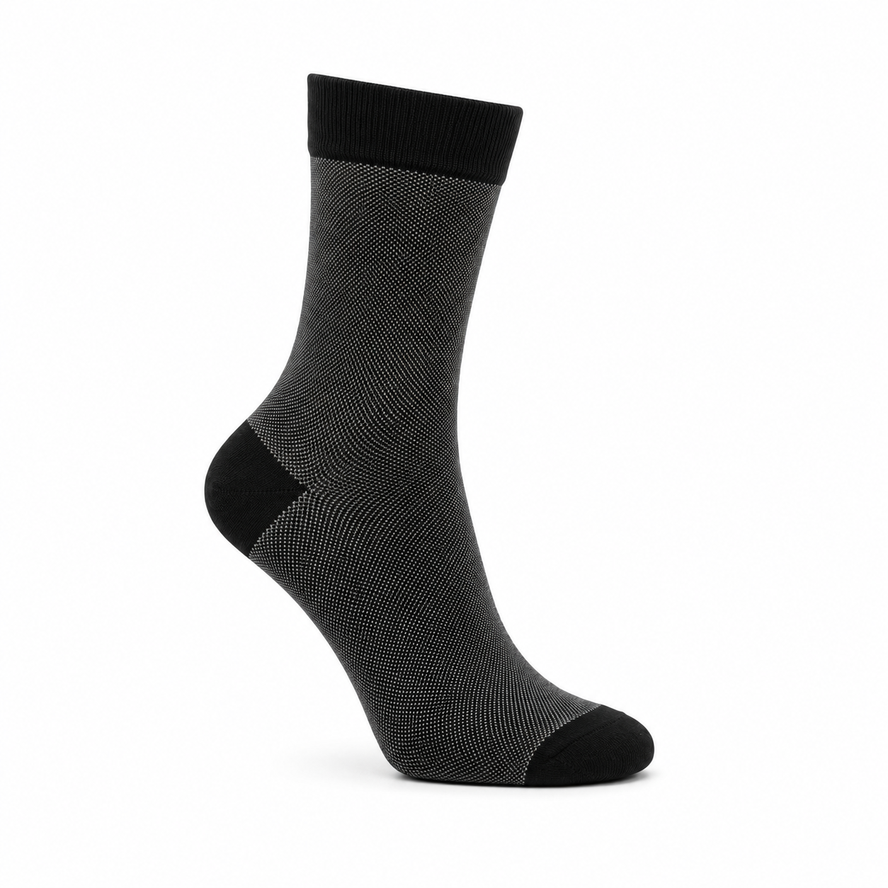Chaussettes Homme en Fil d'Écosse Caviar gris — Élégance & Raffinement