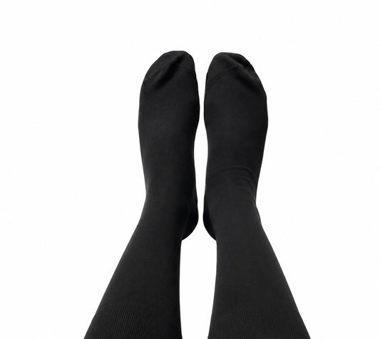 Chaussettes Homme en Fil d'Écosse Caviar noir  — Raffinement & Caractère