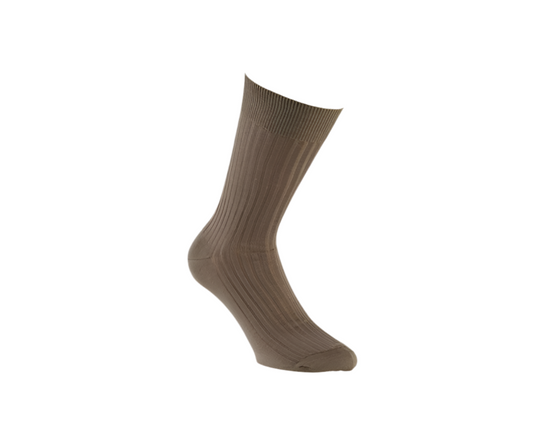 chaussettes taupe en fil d’écosse