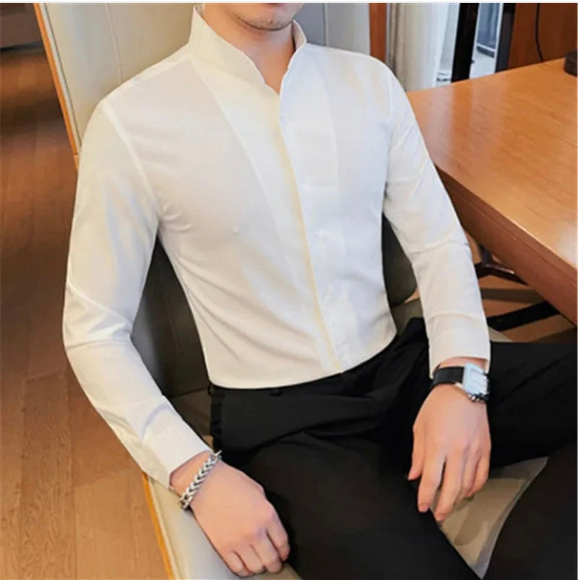 Chemise blanche col tulipe