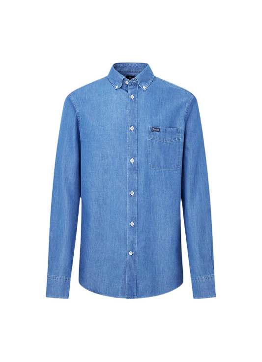 chemise FAÇ0NNABLE chambray coupe slim