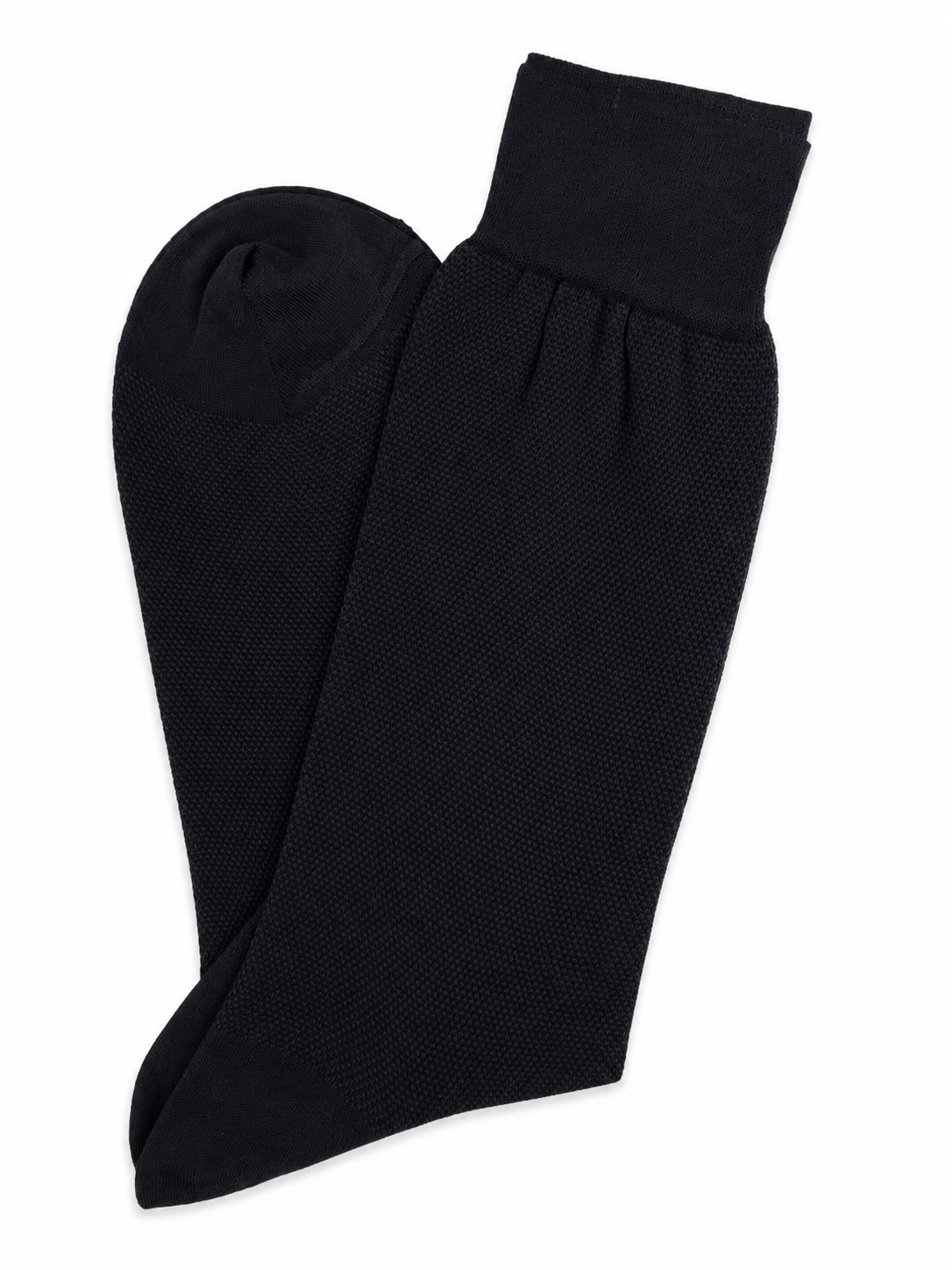 Chaussettes Homme en Fil d'Écosse Caviar noir  — Raffinement & Caractère