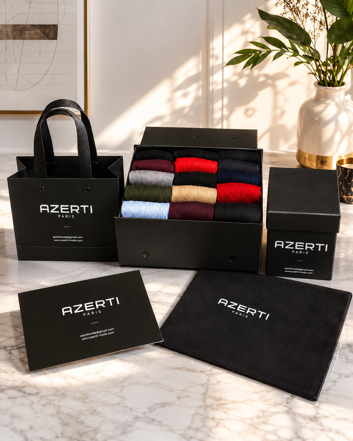 Coffret 15 Paires de Chaussettes en Fil d'Écosse | AZERTI
