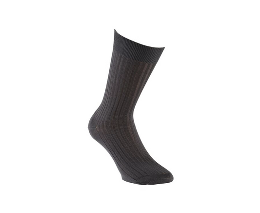 Chaussettes gris anthracite en coton fil d’écosse.