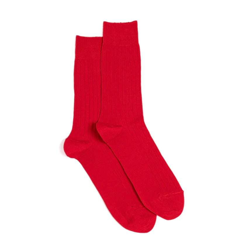 Chaussettes en fil d’écosse rouge