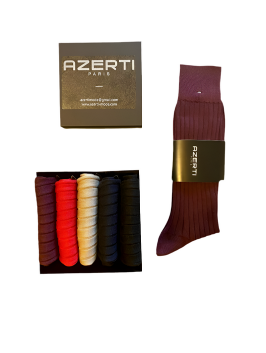 Coffret de 5paires de chaussettes en coton fil d’ecosse