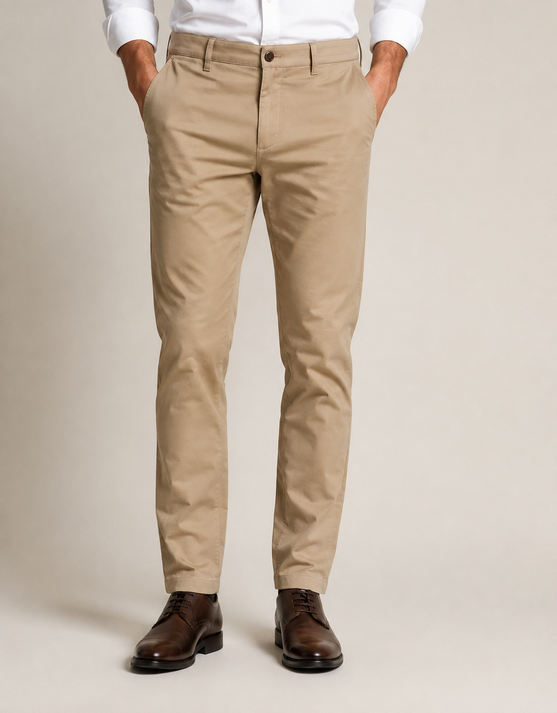 Pantalon Chino Beige en Coton — AZERTI