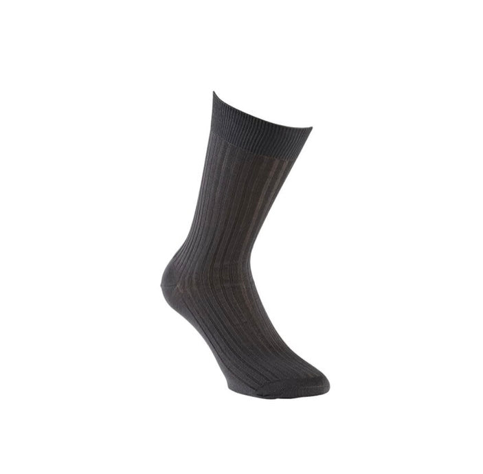 chaussette gris anthracite en fil d'écosse AZERTI