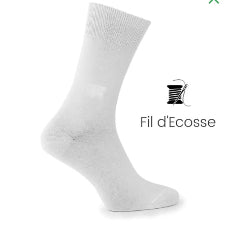 Chaussettes blanche en fil d écosse